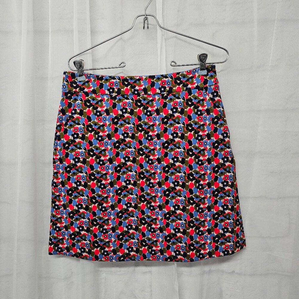 Boden Skirt Mini Blue Floral A-line Boho Retro Mod 10L